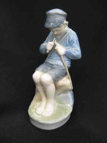 Appraisal: Royal Copenhagen Porcelain Figurine seated boy at work '' excellent