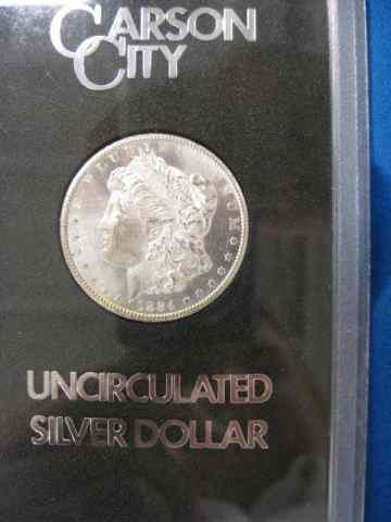 Appraisal: Carson City Morgan Silver Dollar in government holder uncirculated semi-proof