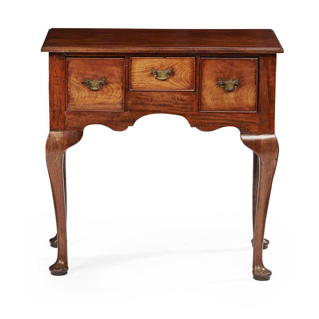 Appraisal: GEORGE II MAHOGANY LOWBOY CIRCA the rectangular top with a