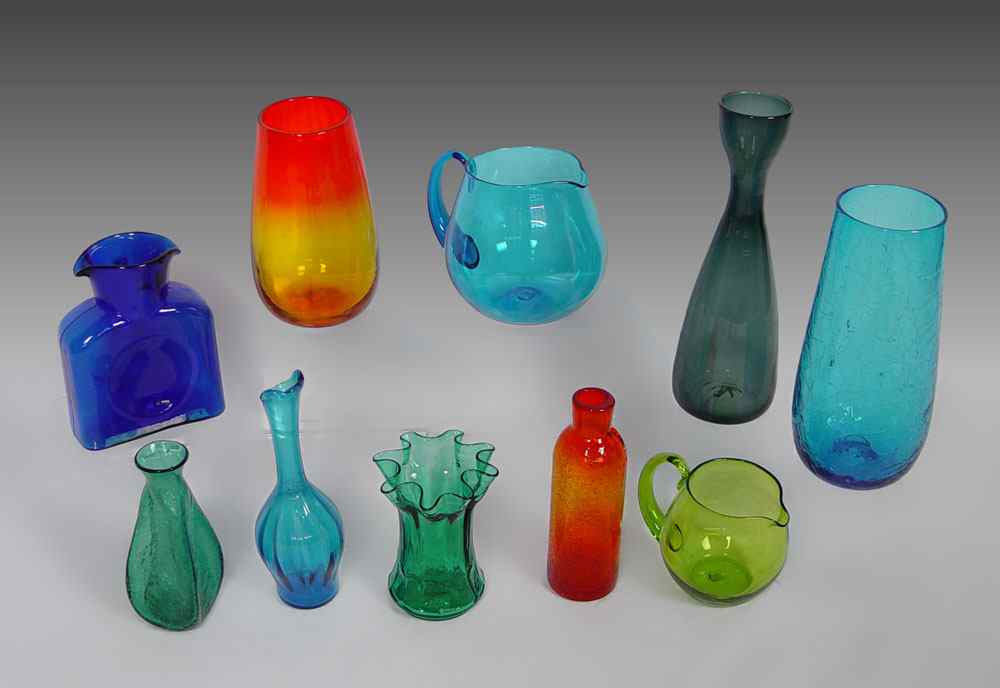 Appraisal: PIECE COLLECTION OF AMERICAN BLENKO GLASS Assorted colors shapes including