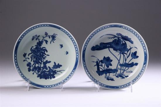 Appraisal: PAIR CHINESE BLUE AND WHITE PORCELAIN PLATES Kangxi mark th