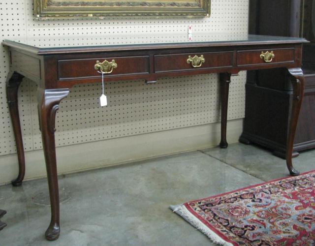 Appraisal: Mahogany Queen Anne Style Writing Desk with three drawers x