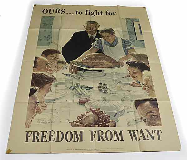 Appraisal: Norman Rockwell Posters for War Bonds Lot of Three First