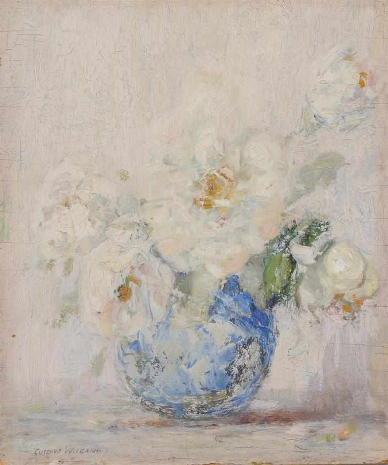 Appraisal: GUSTAVE WIEGAND - STILL LIFE WITH WHITE FLOWERS ''PALE FRAGRANCE''