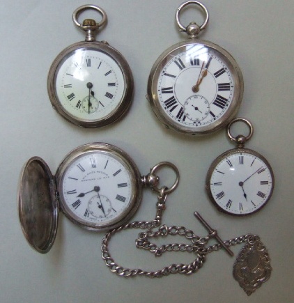 Appraisal: A gentleman's silver cased openfaced pocket watch import mark London