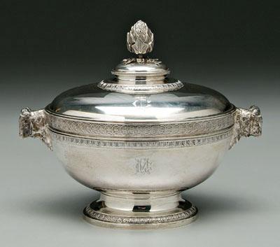 Appraisal: Tiffany sterling sauce tureen oval with dome top pedestal base