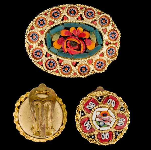 Appraisal: Mosaic Grouping A grouping of Mosaic jewelry composed of a