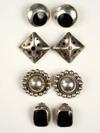 Appraisal: EARRINGS - Lot of four sterling earrings three decorated with