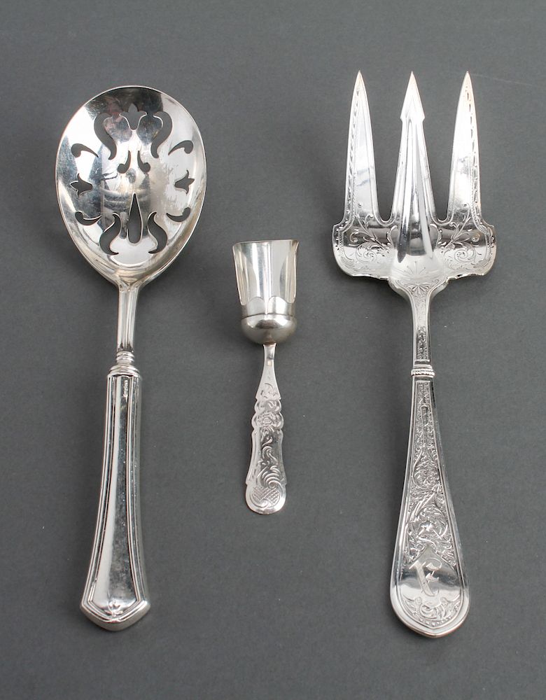 Appraisal: Gorham Sterling Fork and other pieces Group of three serving