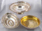 Appraisal: Silver plate Two cake baskets one pierced oval x cm