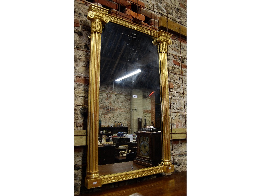 Appraisal: A Victorian giltwood and composite mirror in the classical revival