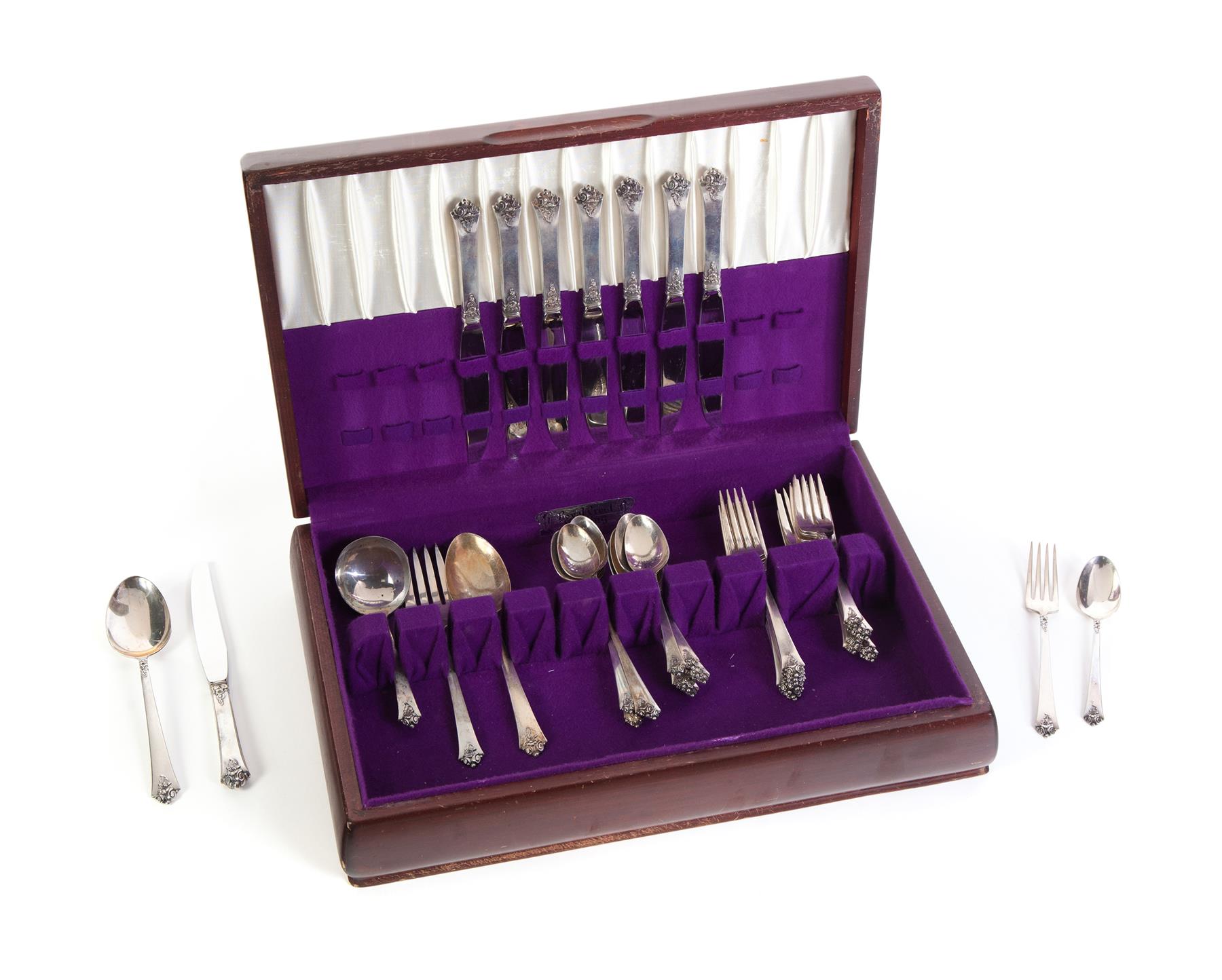 Appraisal: SET OF ROYAL CREST CASTLE ROSE' PATTERN STERLING FLATWARE American