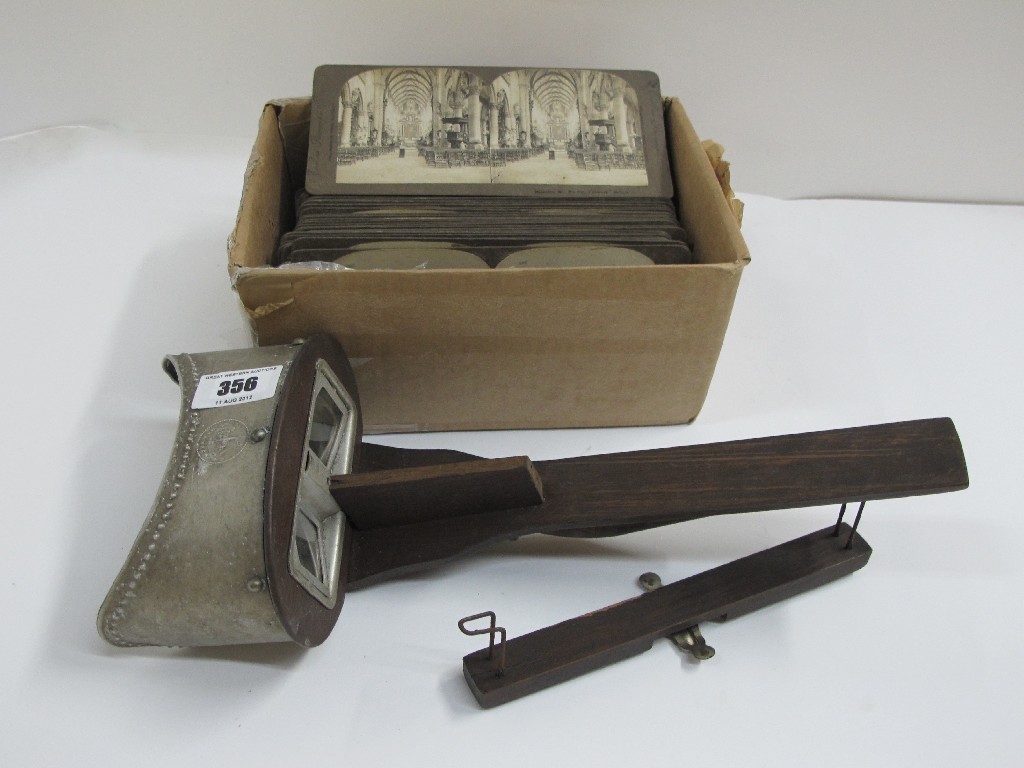 Appraisal: A stereoscope and a quantity of slides