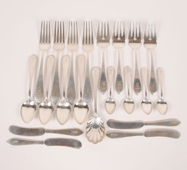 Appraisal: Dominick Haff sterling silver flatware Broad Antique or pattern including