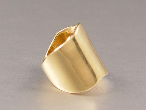 Appraisal: J COTTER GOLD WAVE RING From the J Cotter Gallery