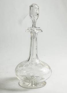 Appraisal: Etched Crystal Decanter H