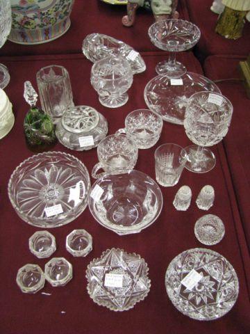 Appraisal: pcs of Cut Glass compote dishes goblets salts bell vase