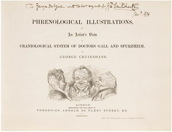 Appraisal: CRUIKSHANK George Phrenological Illustrations or An Artist's View of the