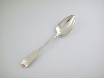 Appraisal: George Ritchie a silver Fiddle and Shell pattern tablespoon circa