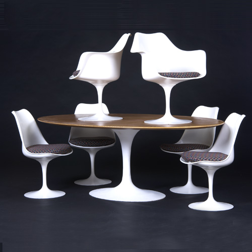 Appraisal: TOBIA SCARPA Polished chrome dining table with beveled plate glass