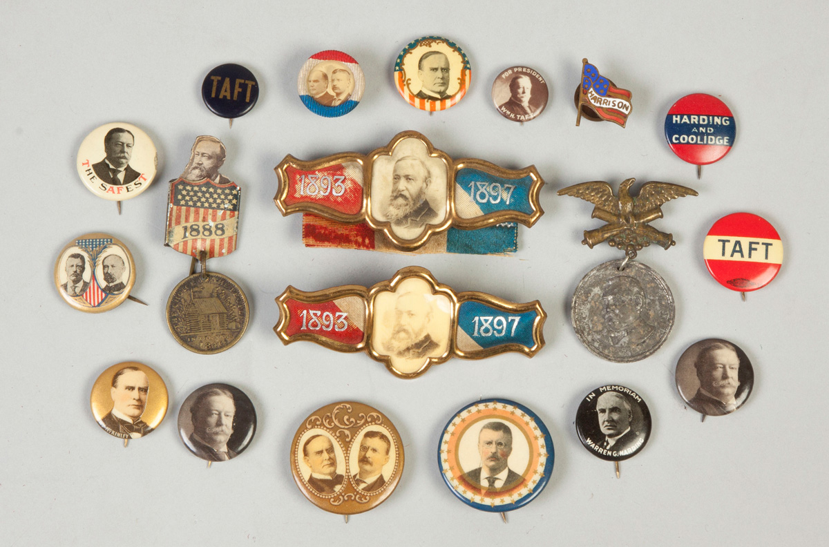 Appraisal: Group of Vintage Campaign Buttons Pins Incl Taft Coolidge Harding