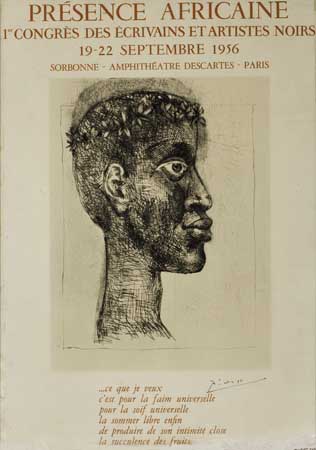 Appraisal: ART PICASSO PABLO Presence Africain Congres des Ecrivains et Artistes