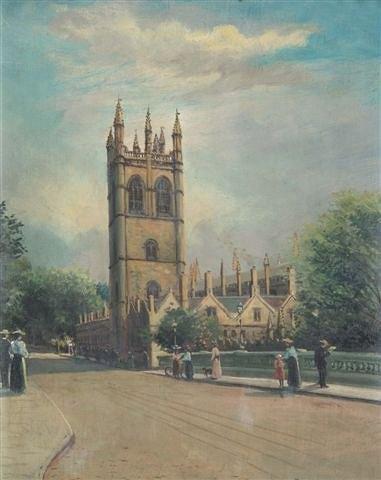 Appraisal: ROBERT MURDOCH WRIGHT - - View of Magdalen College Oxford