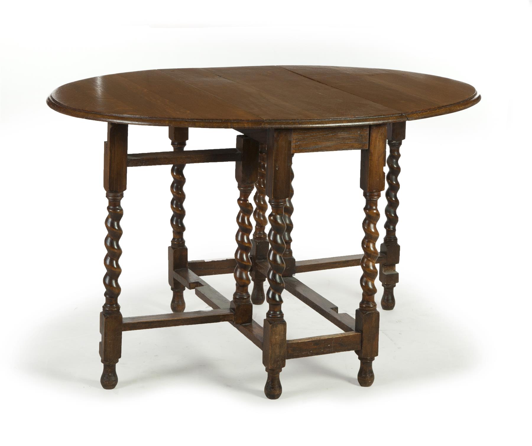 Appraisal: GATE LEG OVAL DROP LEAF TABLE American st quarter- th