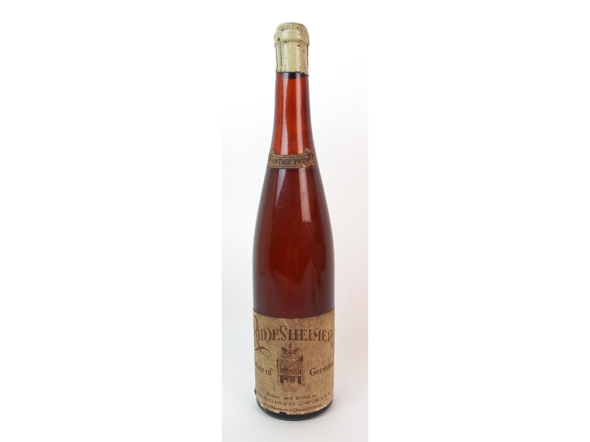 Appraisal: A bottle of Rudesheimer label reads Rudesheimer Produce of Germany