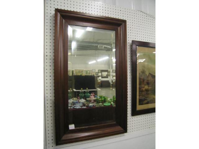 Appraisal: Victorian Mahogany Mirror ogee style beveled