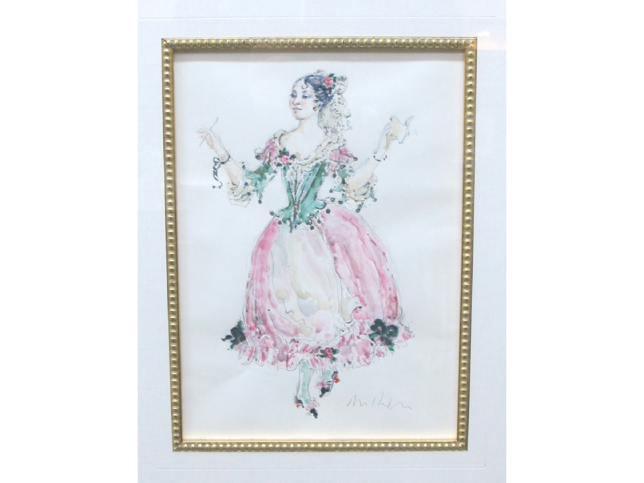 Appraisal: ROBERT MULHERN 'Figaro and Susanna' signed watercolour