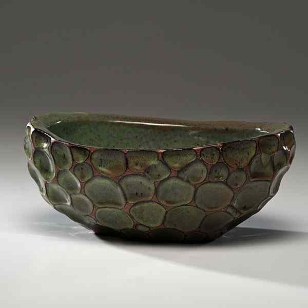 Appraisal: Brad Miller USA Oval Bowl Earthenware ht wd dp in