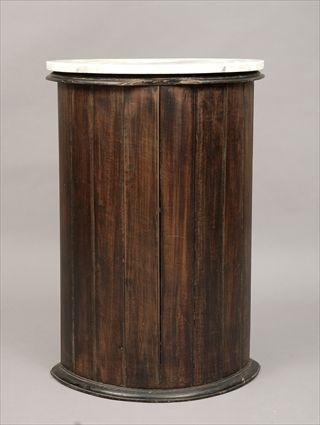 Appraisal: Continental Grain-Painted Marble-Top Pedestal x x in