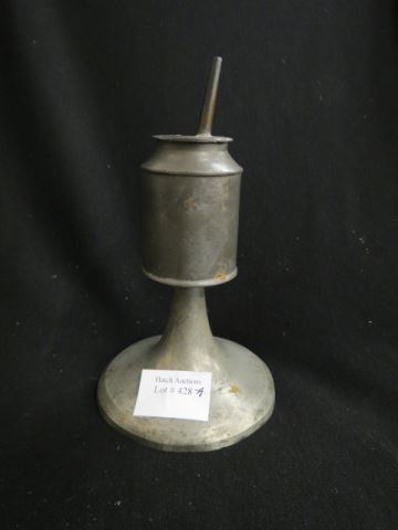 Appraisal: Scarce American Pewter Fluid Lamp note on bottom stating belonged