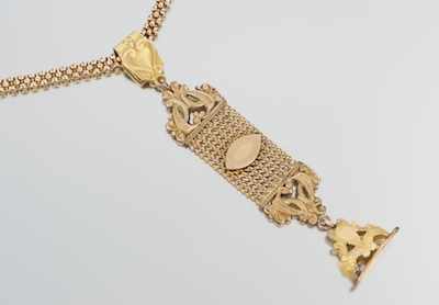 Appraisal: A Victorian Rolled Gold Necklace and Watch Fob Pendant Rolled