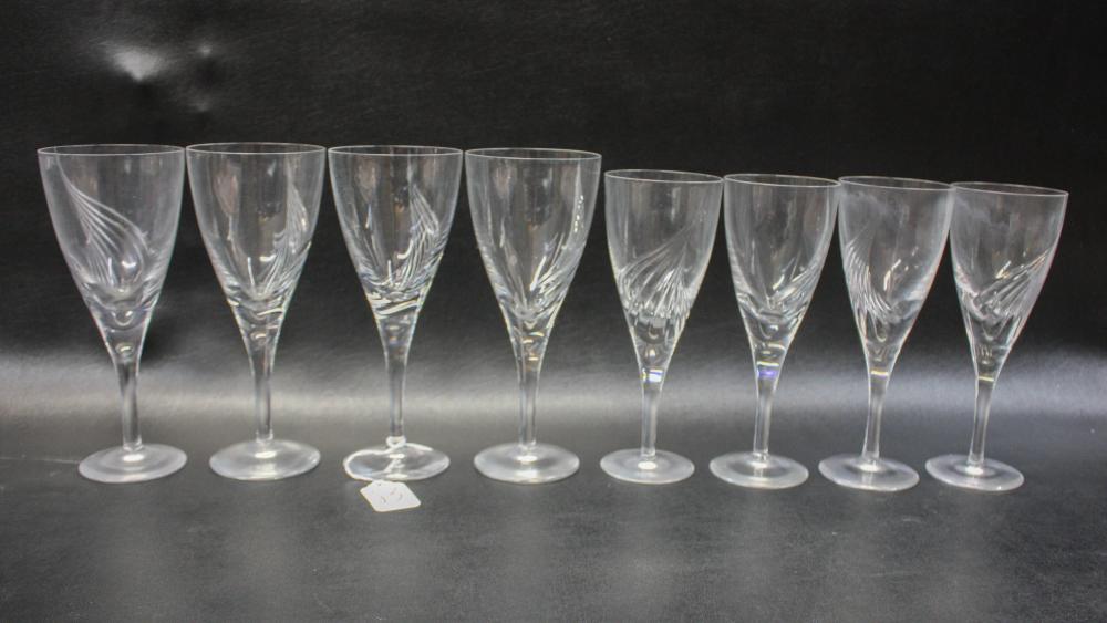 Appraisal: TWENTY PIECE ATLANTIS CUT CRYSTAL STEMWARE in the Flight pattern