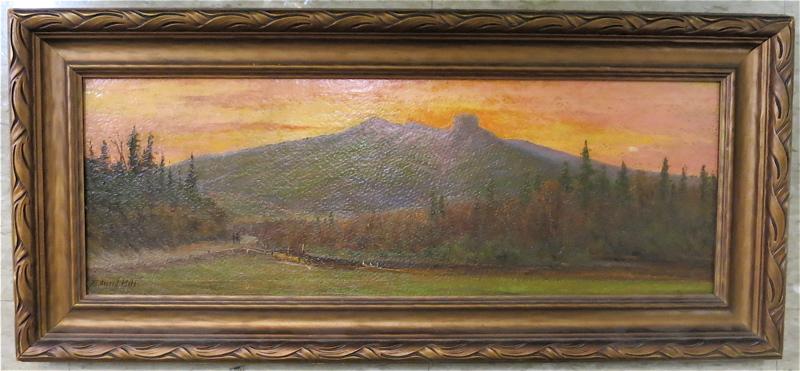 Appraisal: EDWARD HILL - American OIL ON BOARD sunset landscape Board