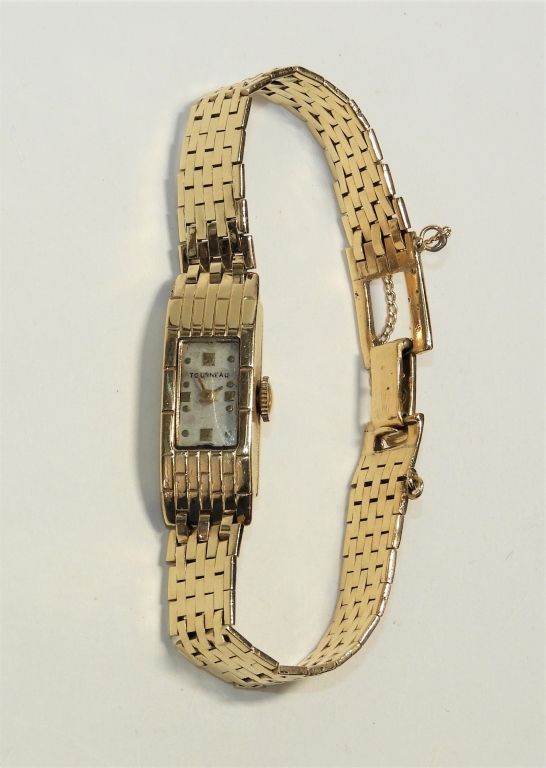 Appraisal: VINTAGE TOURNEAU SOLID KT GOLD LADY'S WATCH G th CenturyLady's