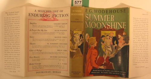 Appraisal: WODEHOUSE P G Summer Moonshine vo tangerine cloth pictorially stamped