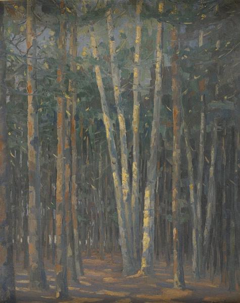 Appraisal: LAMONT ADELBERT WARNER American - Mysterious Forest oil on canvas