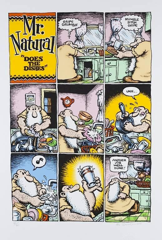 Appraisal: R Crumb Mr Natural Does the Dishes Crumb R American