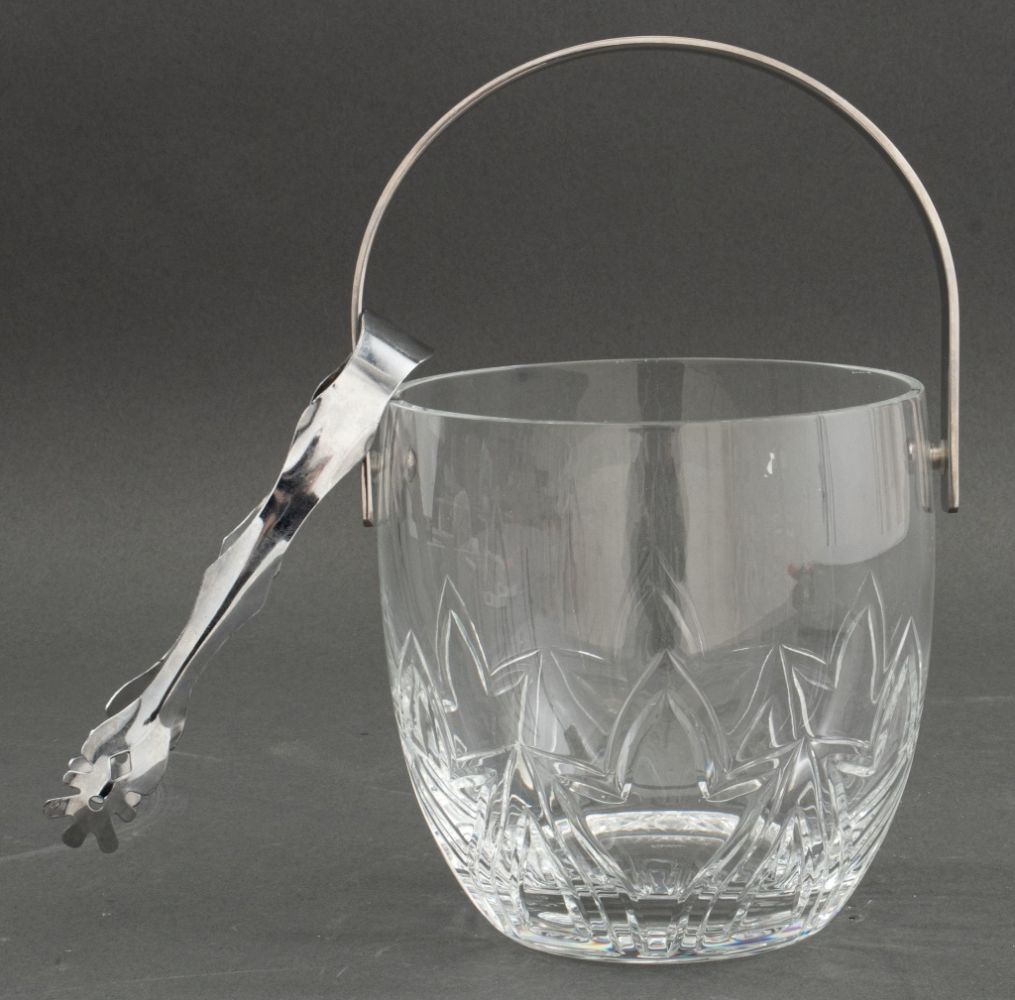 Appraisal: CARTIER GLASS ICE BUCKET Cartier glass ice bucket with stainless