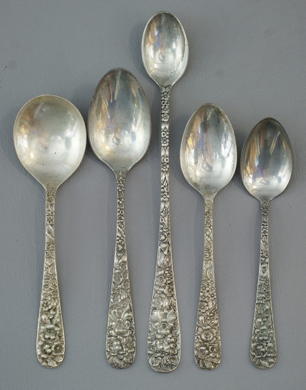 Appraisal: pcs Stieff Rose sterling silver flatware consisting of teaspoons tablespoons