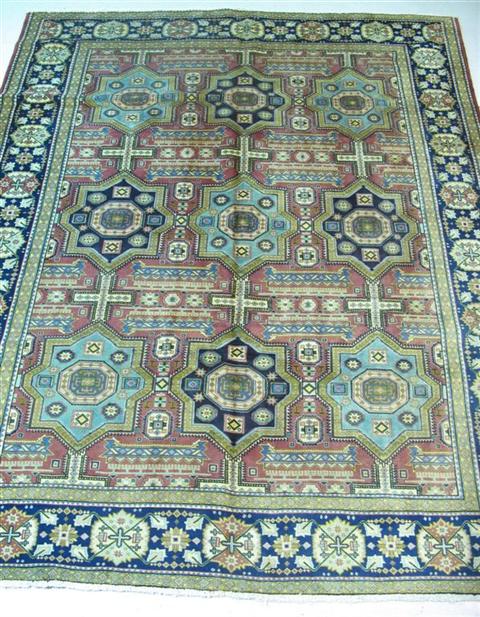 Appraisal: TABRIZ RUG with central geometric medallion within a similar border