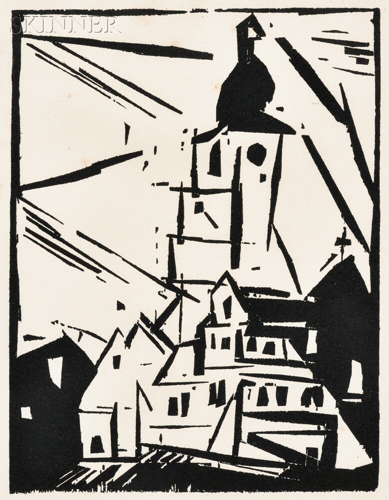 Appraisal: Lyonel Feininger German American - Buttelstedt from the trade edition