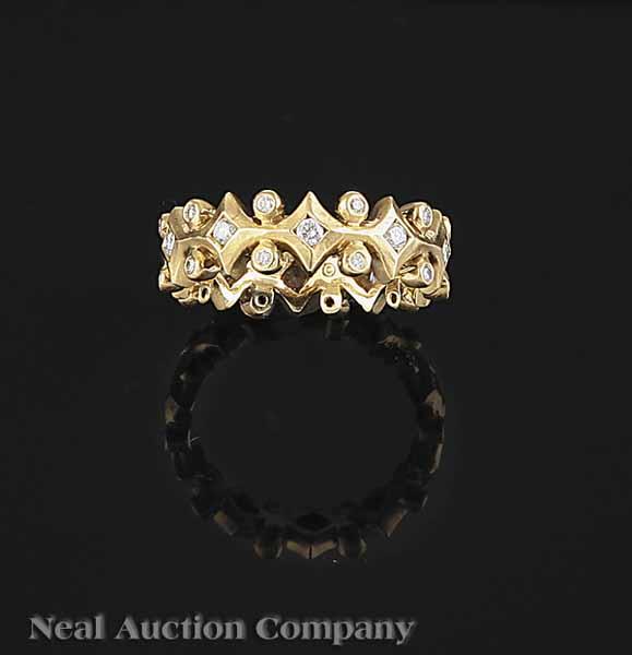 Appraisal: A Cathy Carmendy kt Gold and Diamond Band