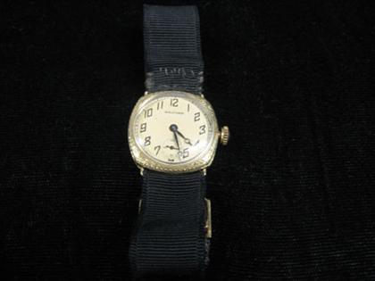 Appraisal: karat yellow gold lady's Victorian wristwatch Waltham Victorian Circular faced