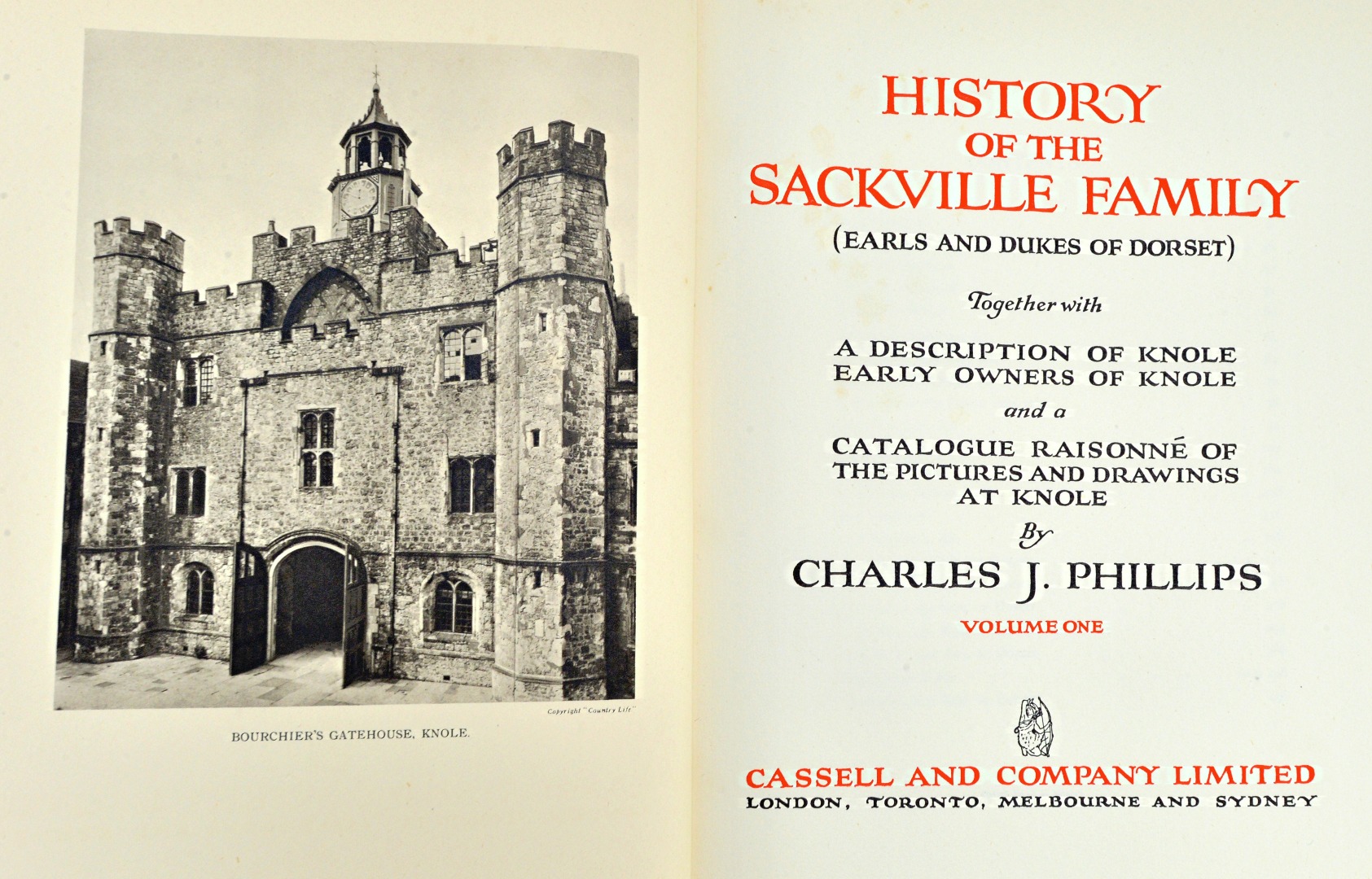 Appraisal: PHILLIPS C J History of the Sackville Family together with