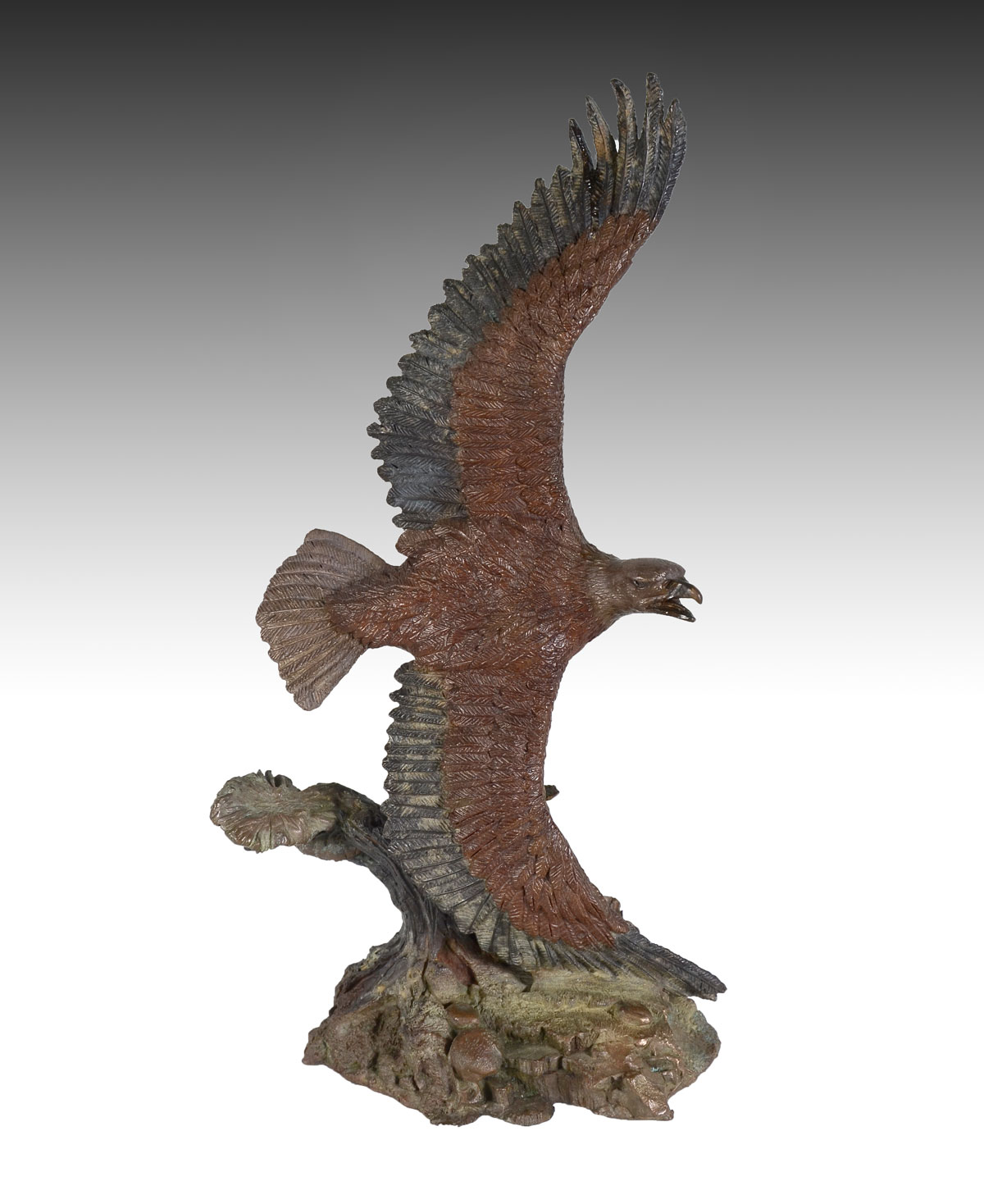 Appraisal: OBARA JR A J American Soaring American Bald Eagle Patinated