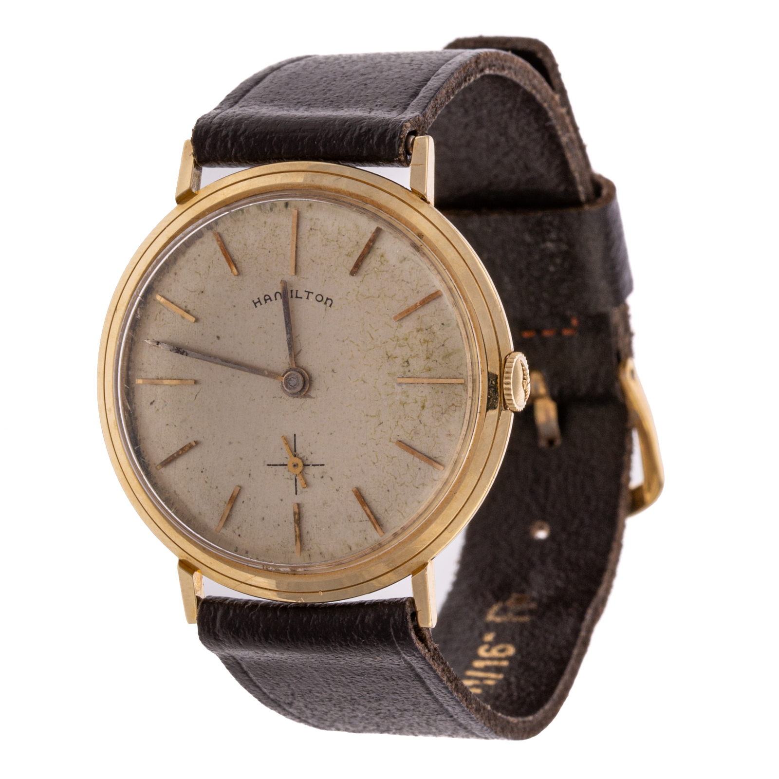 Appraisal: A CLASSIC K YELLOW GOLD HAMILTON WRIST WATCH K yellow